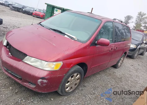 2002 Honda Odyssey Ex from USA, damaged, VIN 5FNRL18652B015966